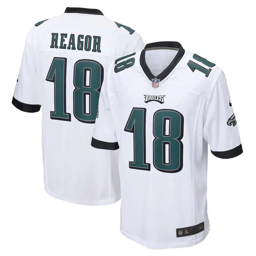 Men Philadelphia Eagles 18 Jalen Reagor Nike White Player Game NFL Jersey